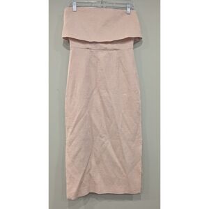 C/Meo Collective Peach Strapless Crepe Dress Size Medium